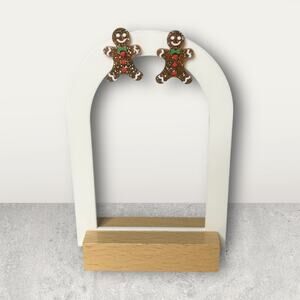Gingerbread Man Stud Earring